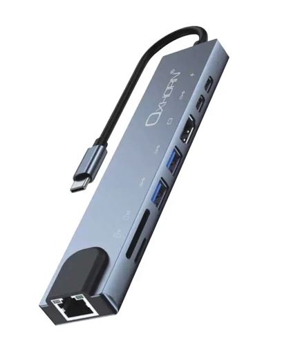 Oxhorn SuperSpeed 8-in-1 USB C to HDTV Adapter Hub 1xHDMI 4K