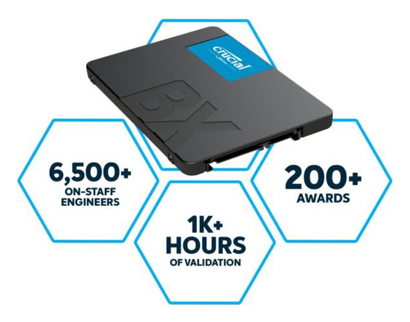 Crucial BX500 4TB 2.5" SATA3 6Gb/s SSD - 3D NAND 540/500MB/s